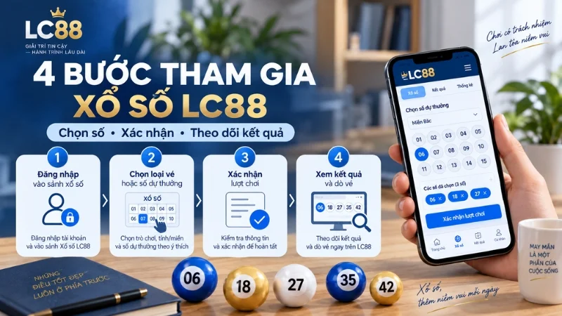 Cách chơi xổ số LC88 từng bước