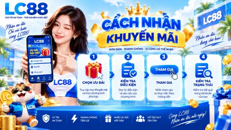 Hướng dẫn cách nhận khuyến mãi LC88