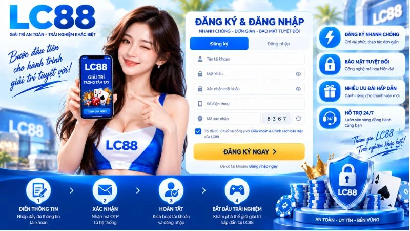 Hướng dẫn đăng ký tài khoản LC88