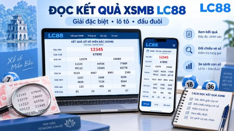 Cách đọc kết quả xổ số miền Bắc