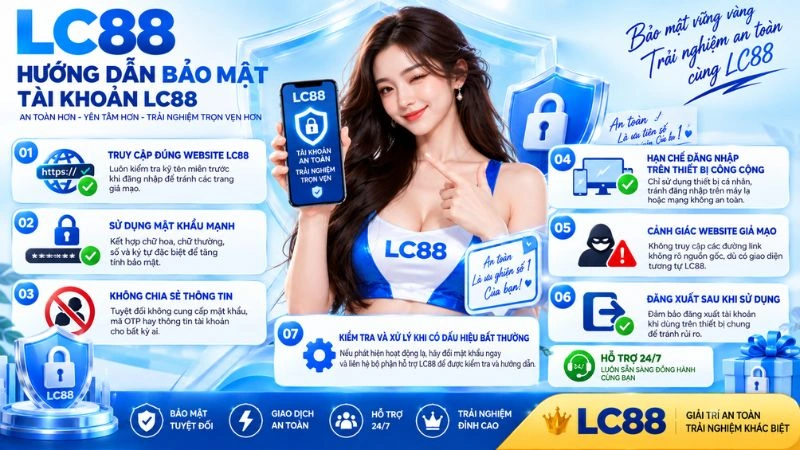 Hướng dẫn bảo mật tài khoản LC88