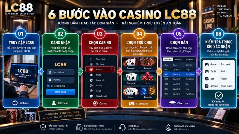 Quy trình 7 bước sử dụng Nổ Hũ LC88 từ truy cập đến Spin
